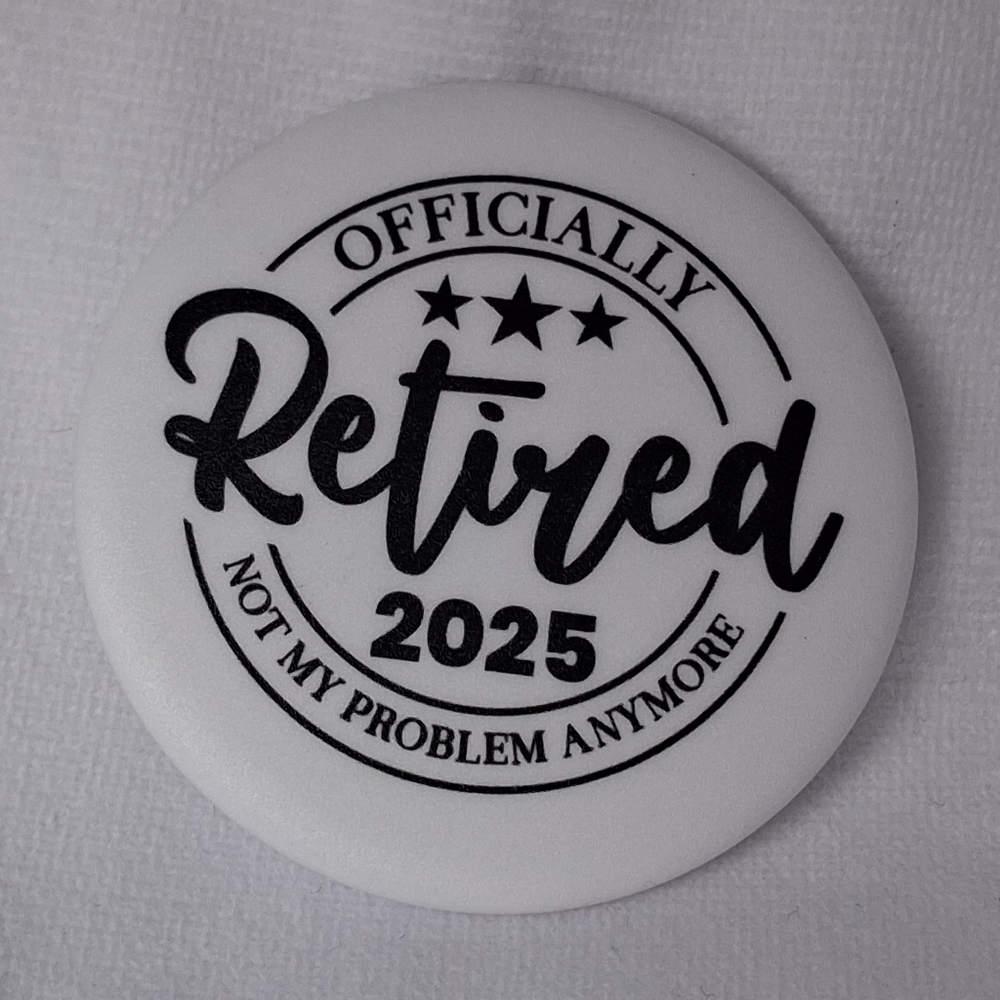 Round Black and Silver Magnet
